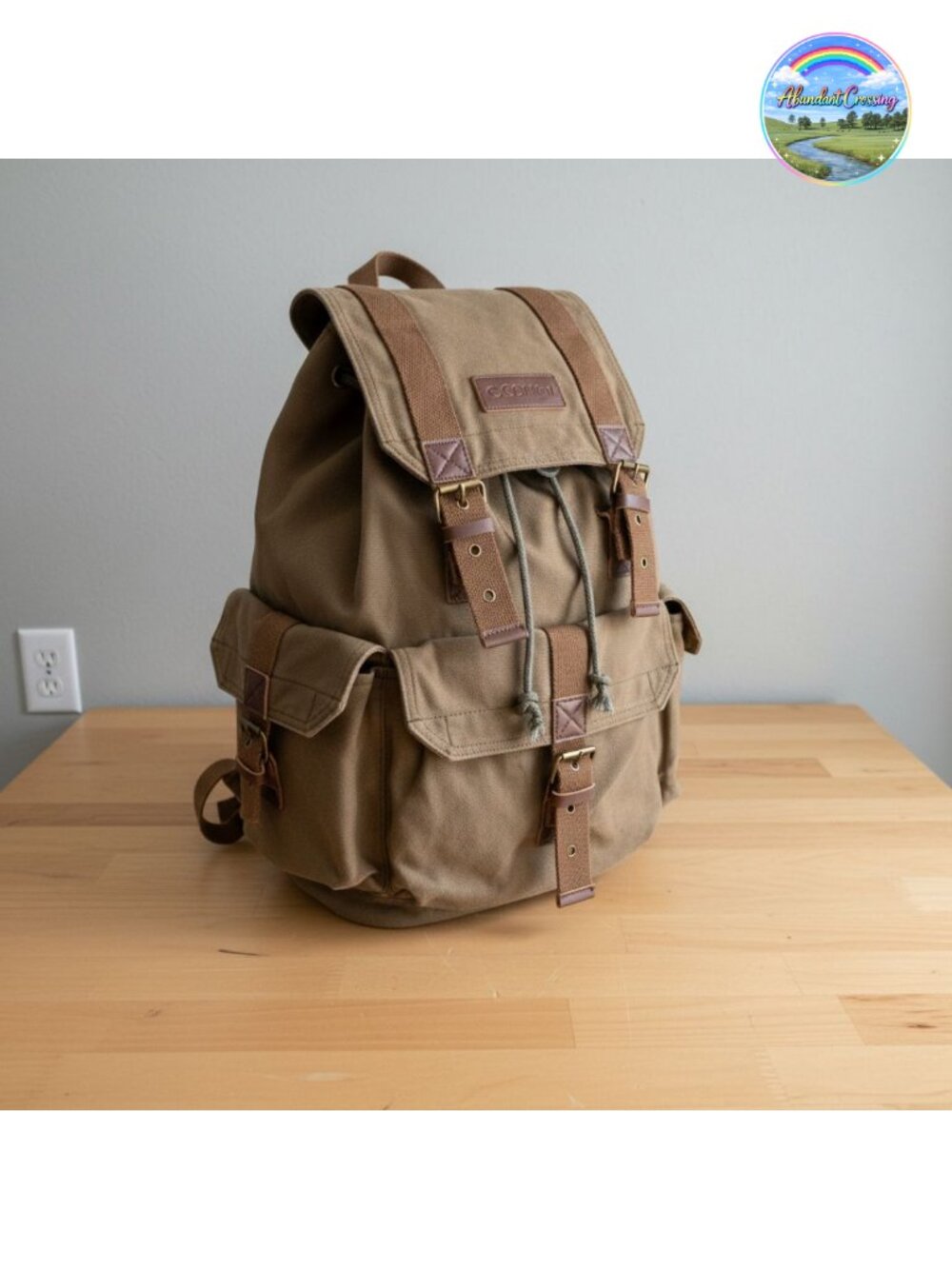 High Density Thick Canvas Backpack Rucksack Fits 17" Laptop Leisure